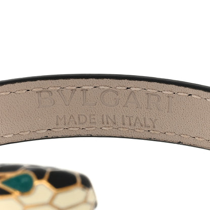 Bulgari Calfskin Serpenti Forever Double Coil Bracelet Black 3 of 4