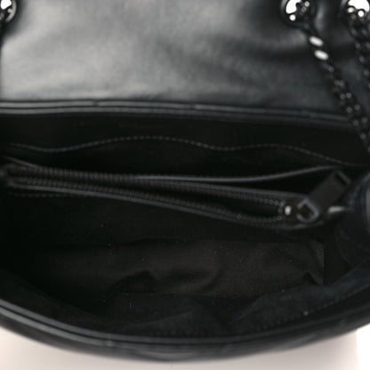 Saint Laurent Calfskin Y Quilted Monogram Monochrome Small Loulou Chain Satchel Black 5 of 11