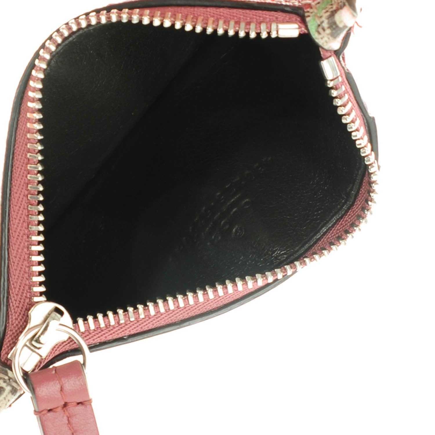 Gucci GG Supreme Monogram Blooms Coin Case Card Holder Beige Multicolor Dry Rose 5 of 7