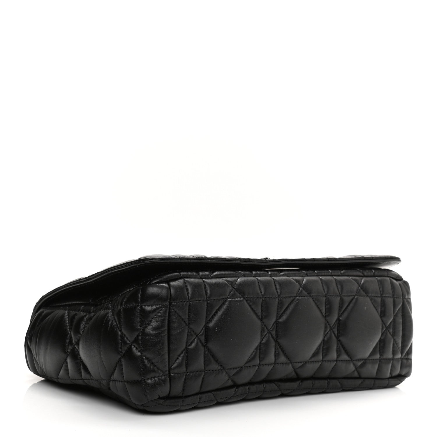 Christian Dior Calfskin Macrocannage Large Caro Bag Black 7 of 19