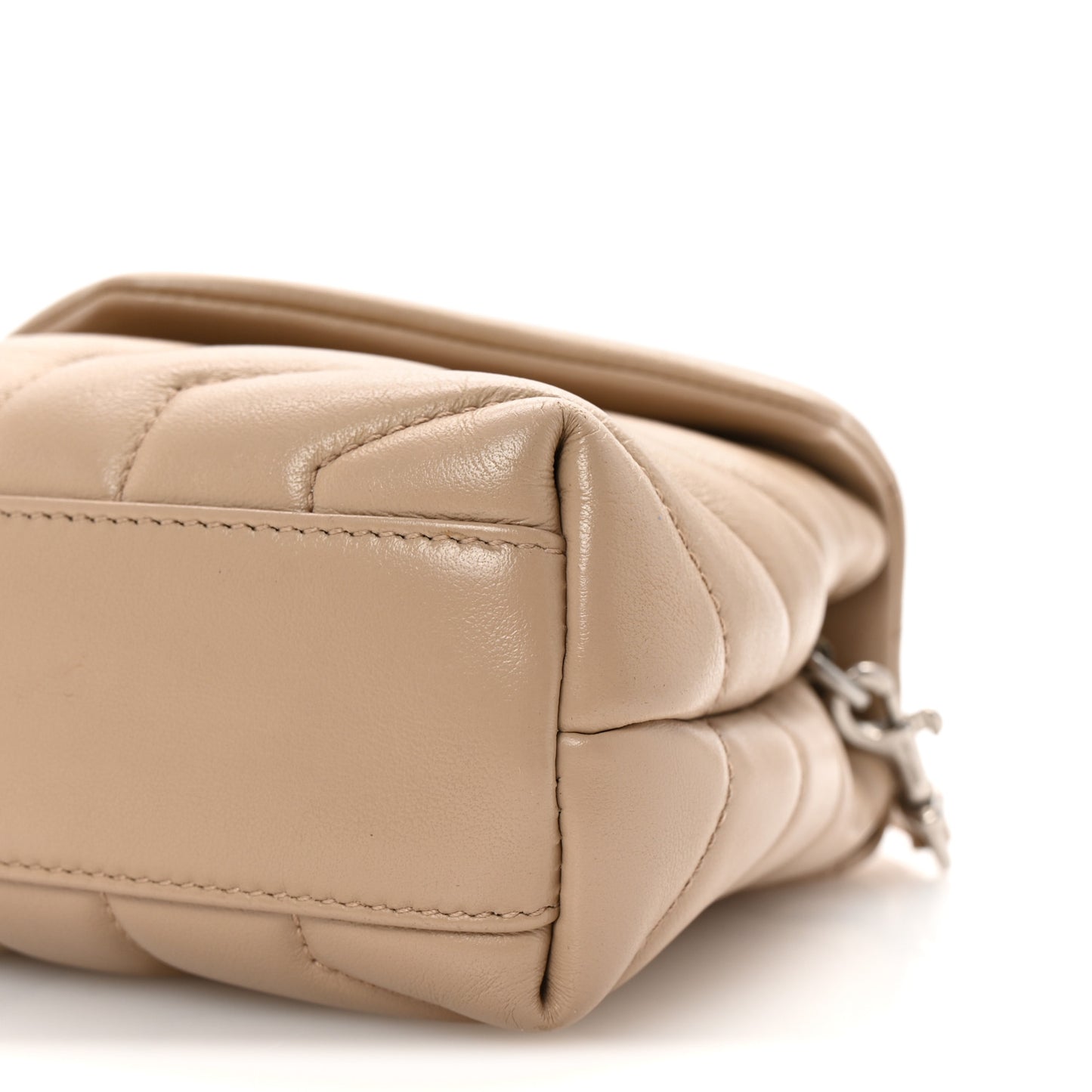 Calfskin Y Quilted Monogram Toy Loulou Crossbody Bag Dark Beige