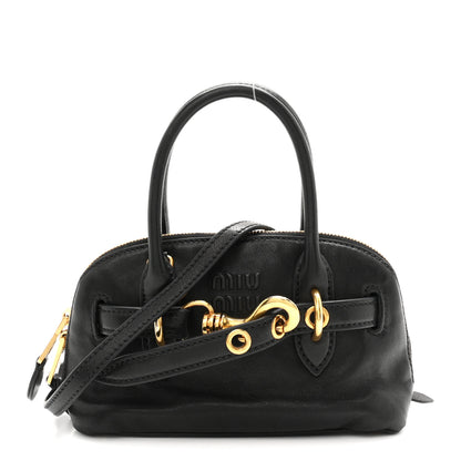 Miu Miu Nappa Mini Aventure Bag Black 1 of 9