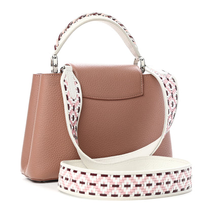Louis Vuitton Taurillon Braided Capucines BB Bois De Rose Pink Black White 2 of 4