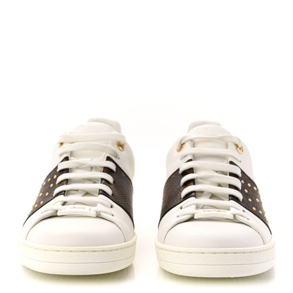 Louis Vuitton Calfskin Monogram Stud Front Row Sneaker 39 White 2 of 11