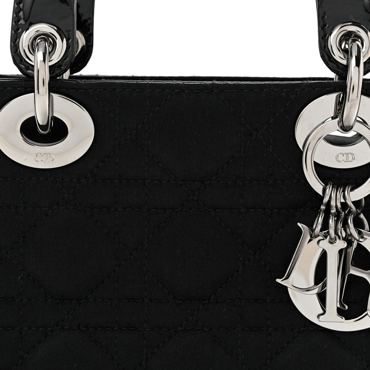 Christian Dior Satin Cannage Mini Lady Dior Black 8 of 13