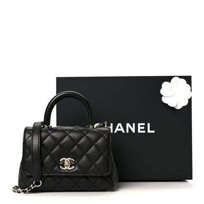 Chanel Caviar Quilted Extra Mini Coco Handle Flap Black 12 of 12