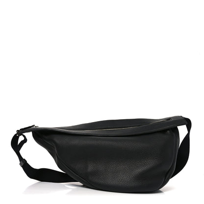 The Row Grained Calfskin Large Slouchy Banana Bag Black 1 of 10