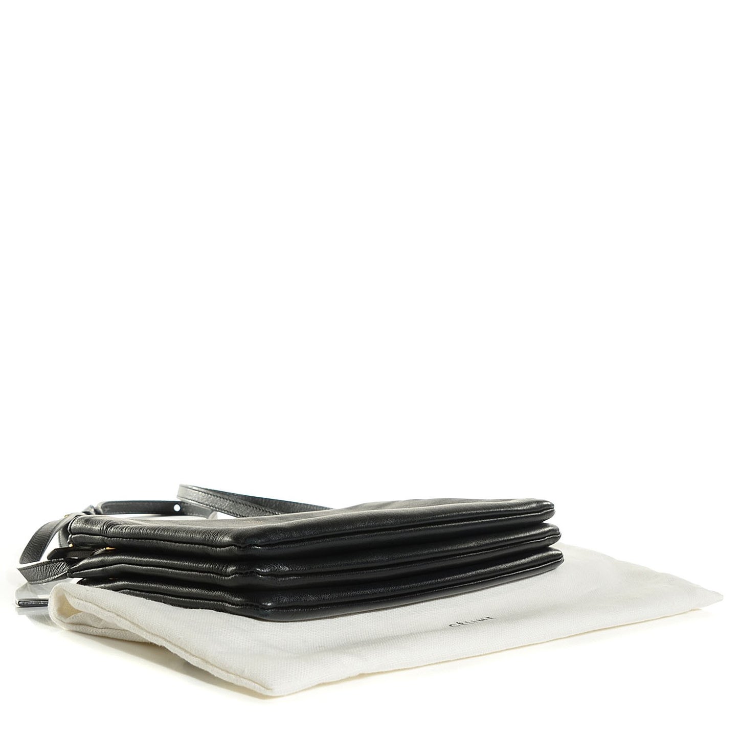 Lambskin Small Trio Crossbody Bag Black