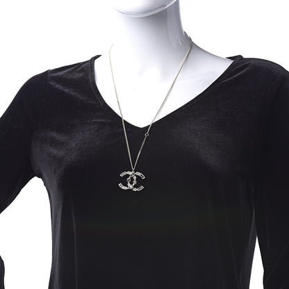 Chanel Baguette Crystal CC Necklace Light Gold 2 of 5