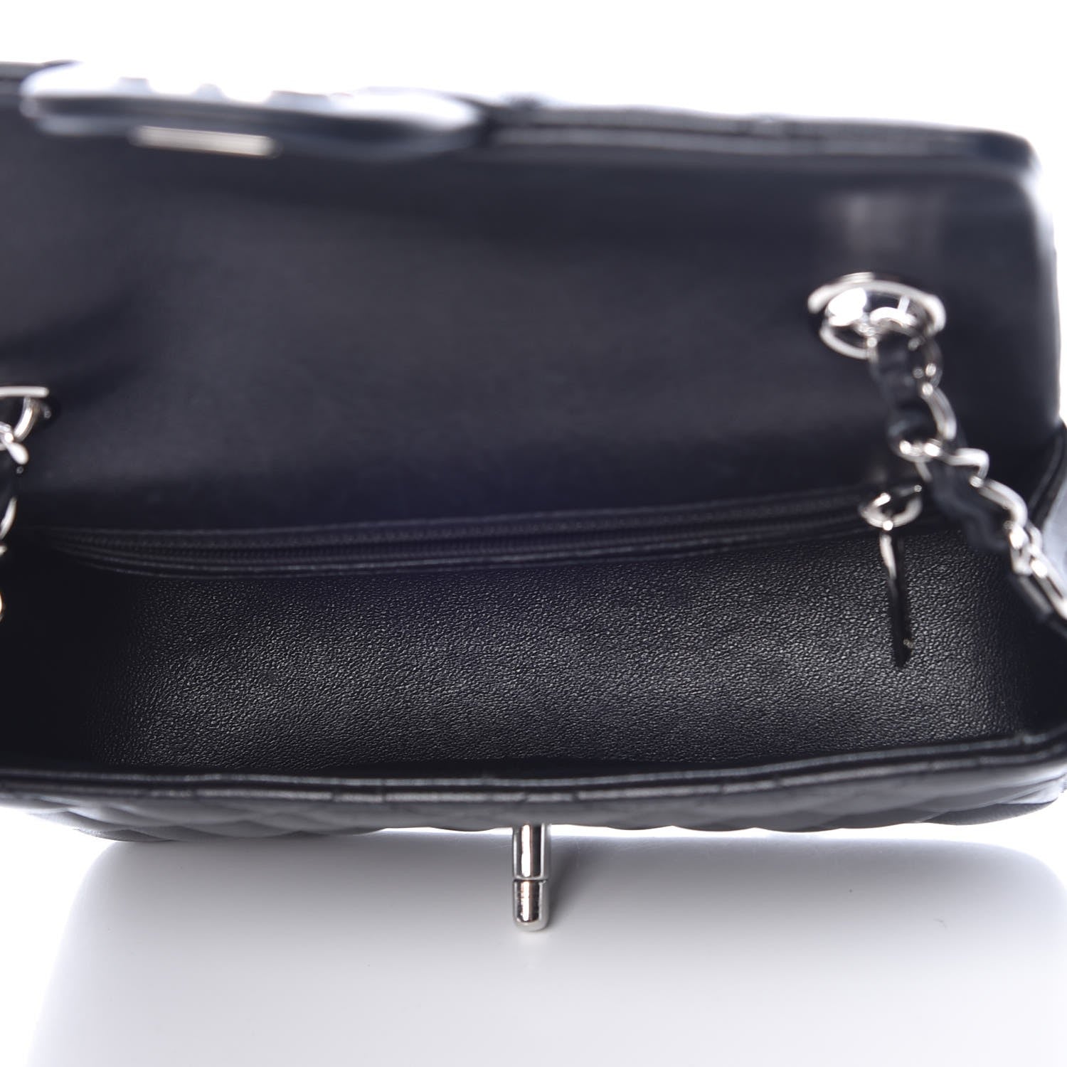 Chanel Lambskin Quilted Mini Rectangular Flap Black 5 of 7