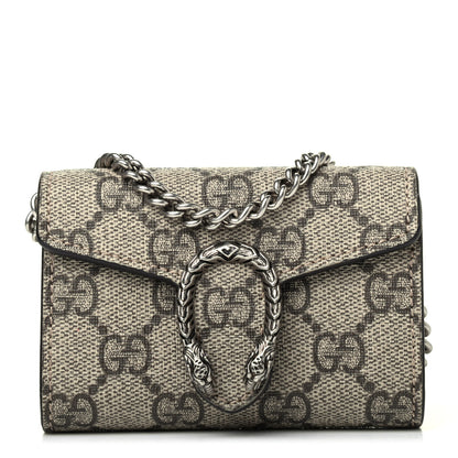 Gucci GG Supreme Monogram Dionysus Coin Purse Taupe 1 of 5