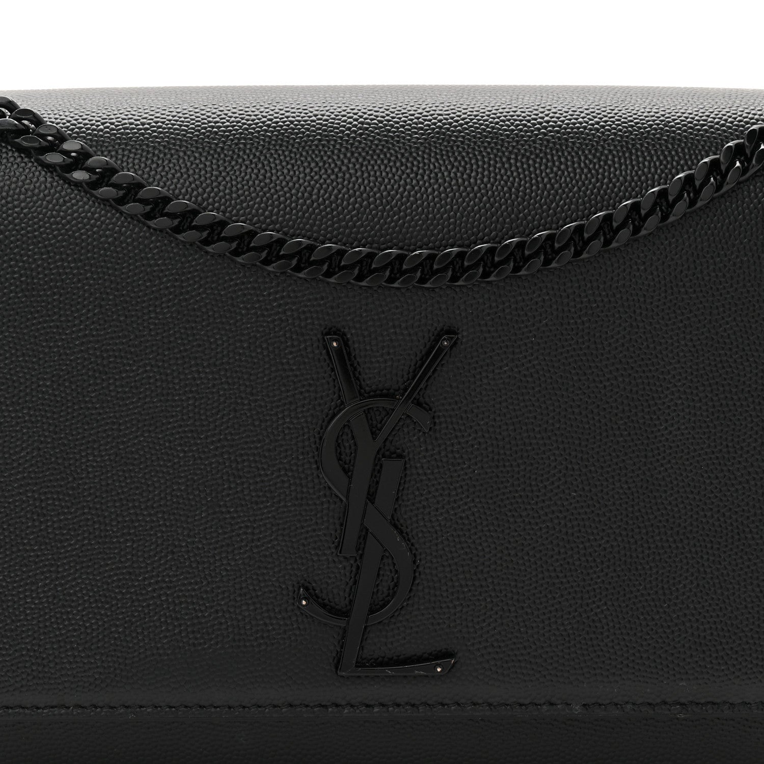 Saint Laurent Grain De Poudre Medium Classic Monogram Monochrome Kate Satchel Black 8 of 10