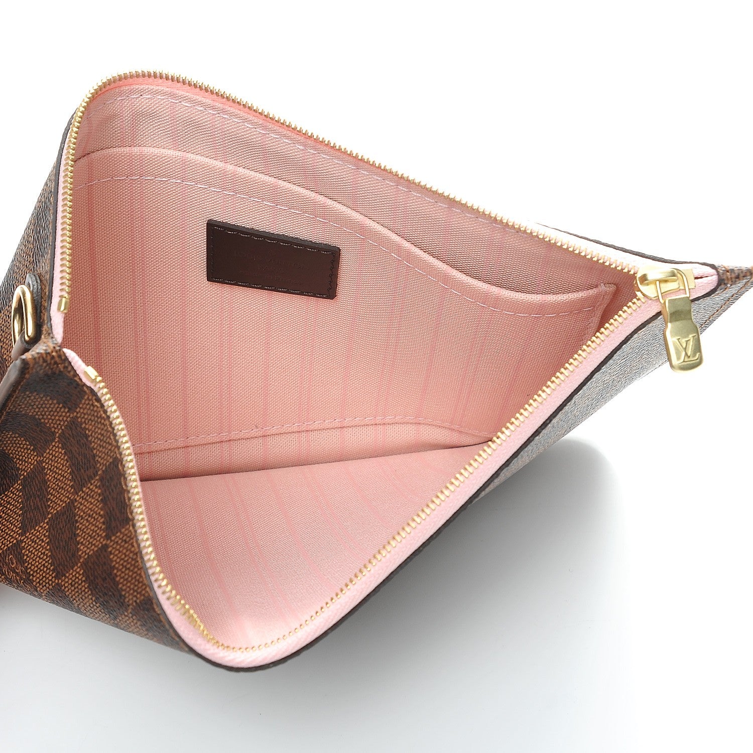 Louis Vuitton Damier Ebene Neverfull MM GM Pochette Rose Ballerine 5 of 8