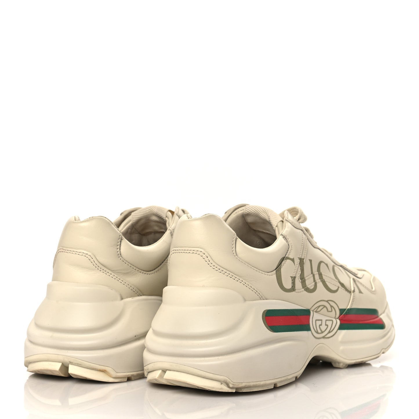 Calfskin Logo Womens Rhyton Sneakers 38 Ivory