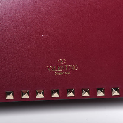 Valentino Garavani Vitello Rockstud Top Handle Shoulder Bag Cerise 12 of 13