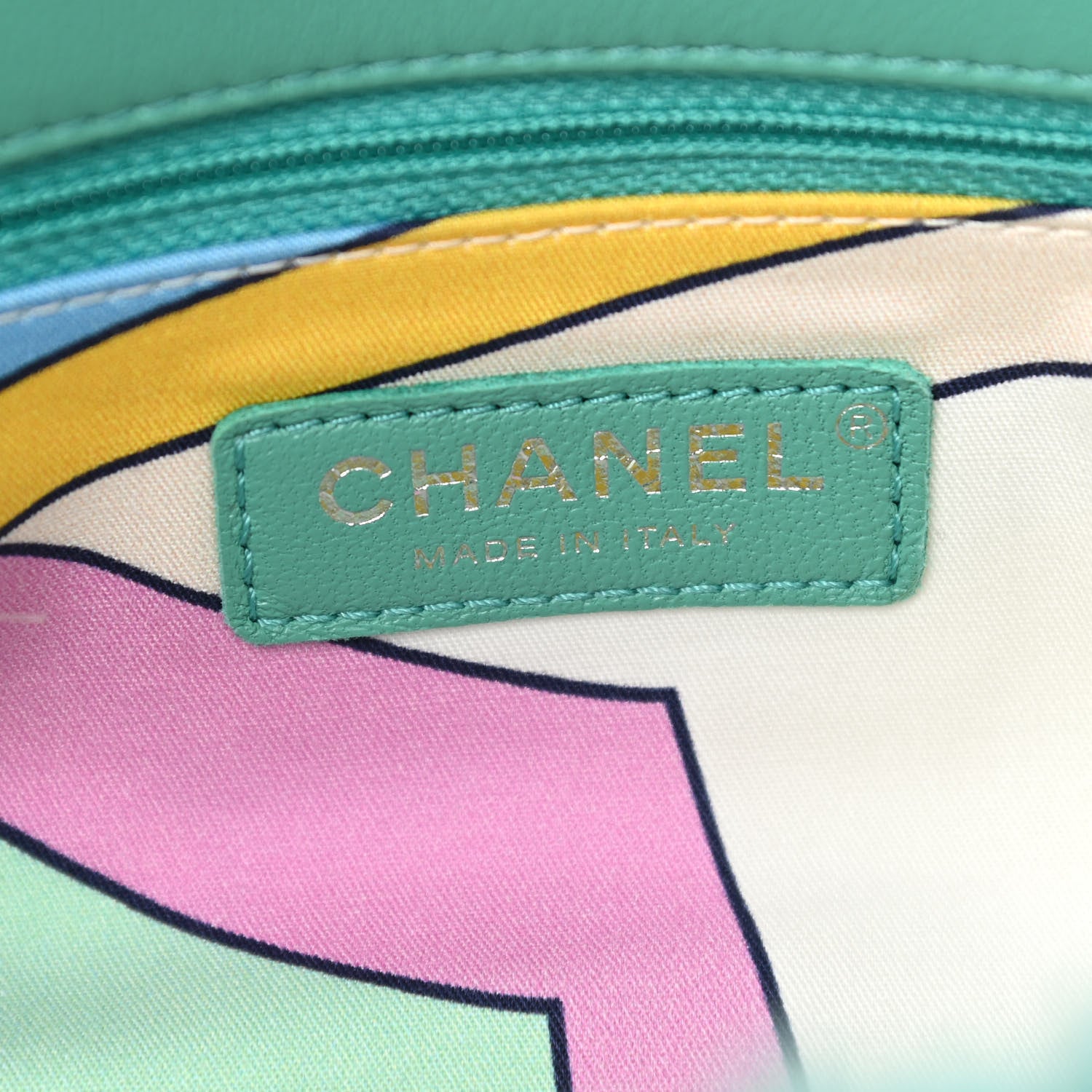 Chanel Lambskin Calfskin Mixed Fibers Quilted Medium Flap Green 6 of 11
