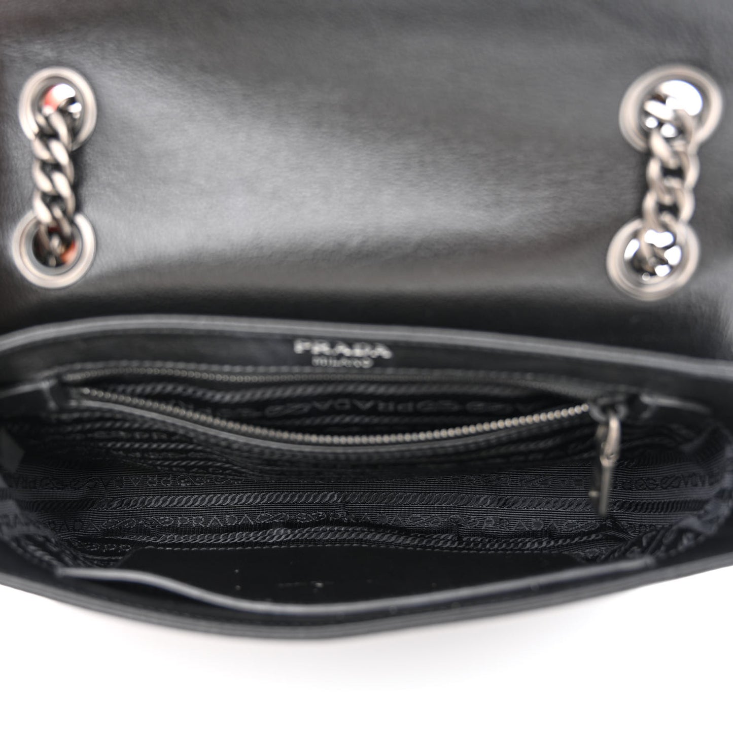 Glace Calfskin Studded Crossbody Black