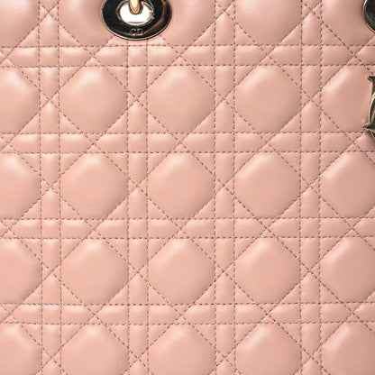 Christian Dior Lambskin Cannage Large Lady Dior Beige 8 of 17