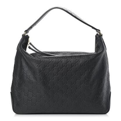 Gucci Guccissima Signature Large Linea A Hobo Black 1 of 16