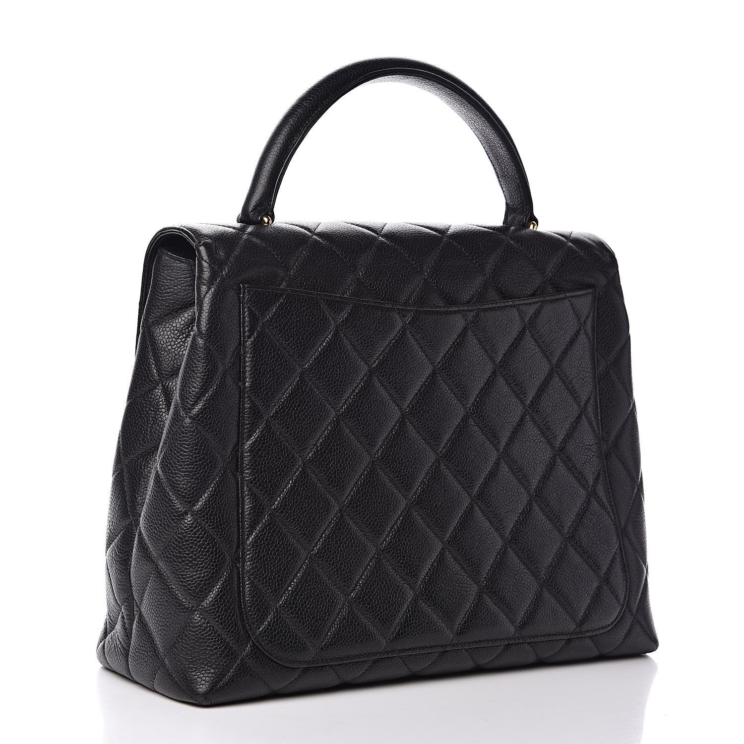 Chanel Caviar Quilted Jumbo Kelly Flap Black 3 of 13