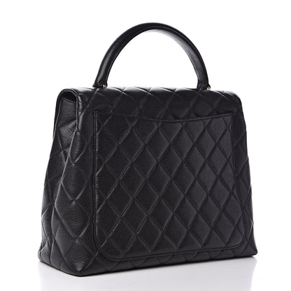 Chanel Caviar Quilted Jumbo Kelly Flap Black 3 of 13