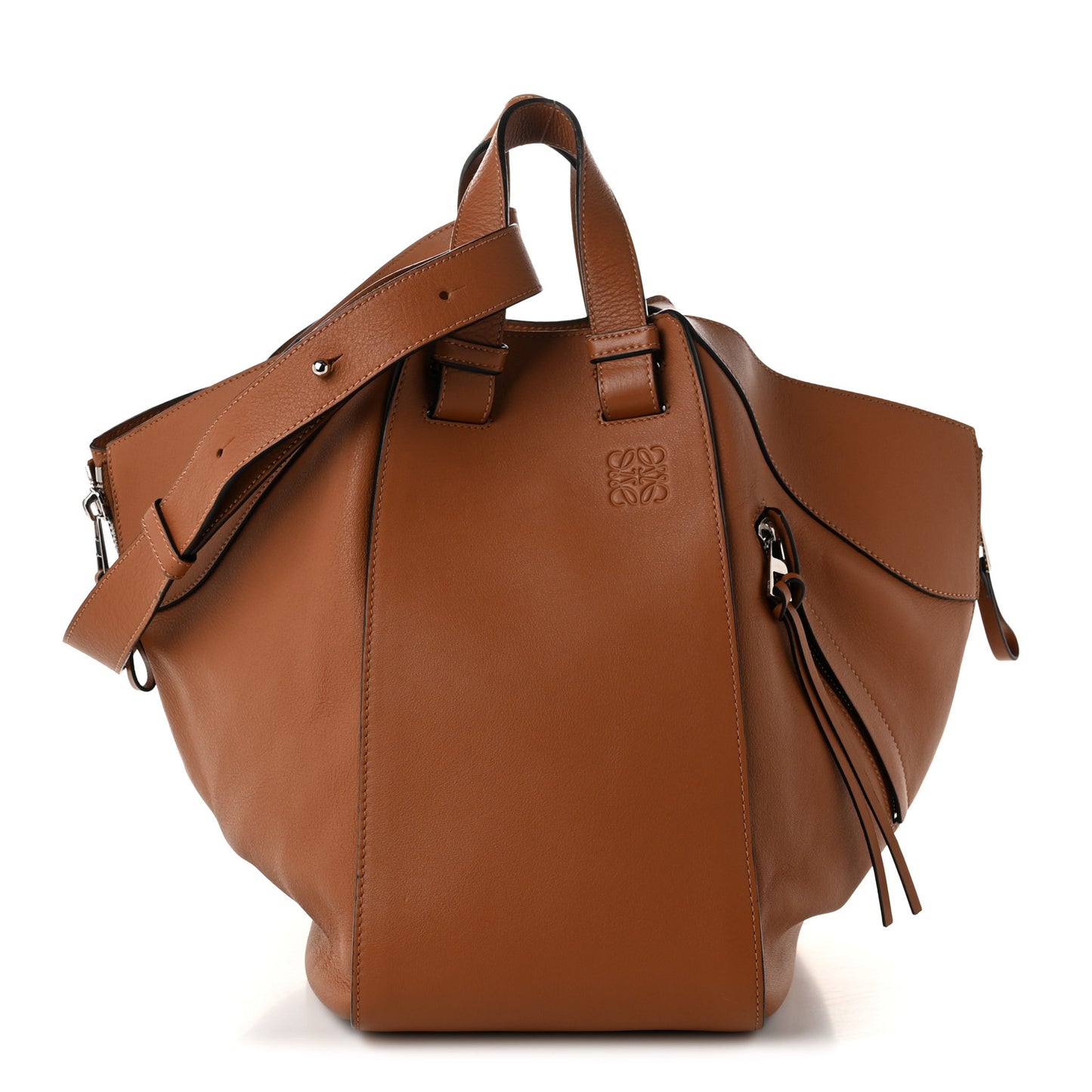 Calfskin Medium Hammock Shoulder Bag Tan
