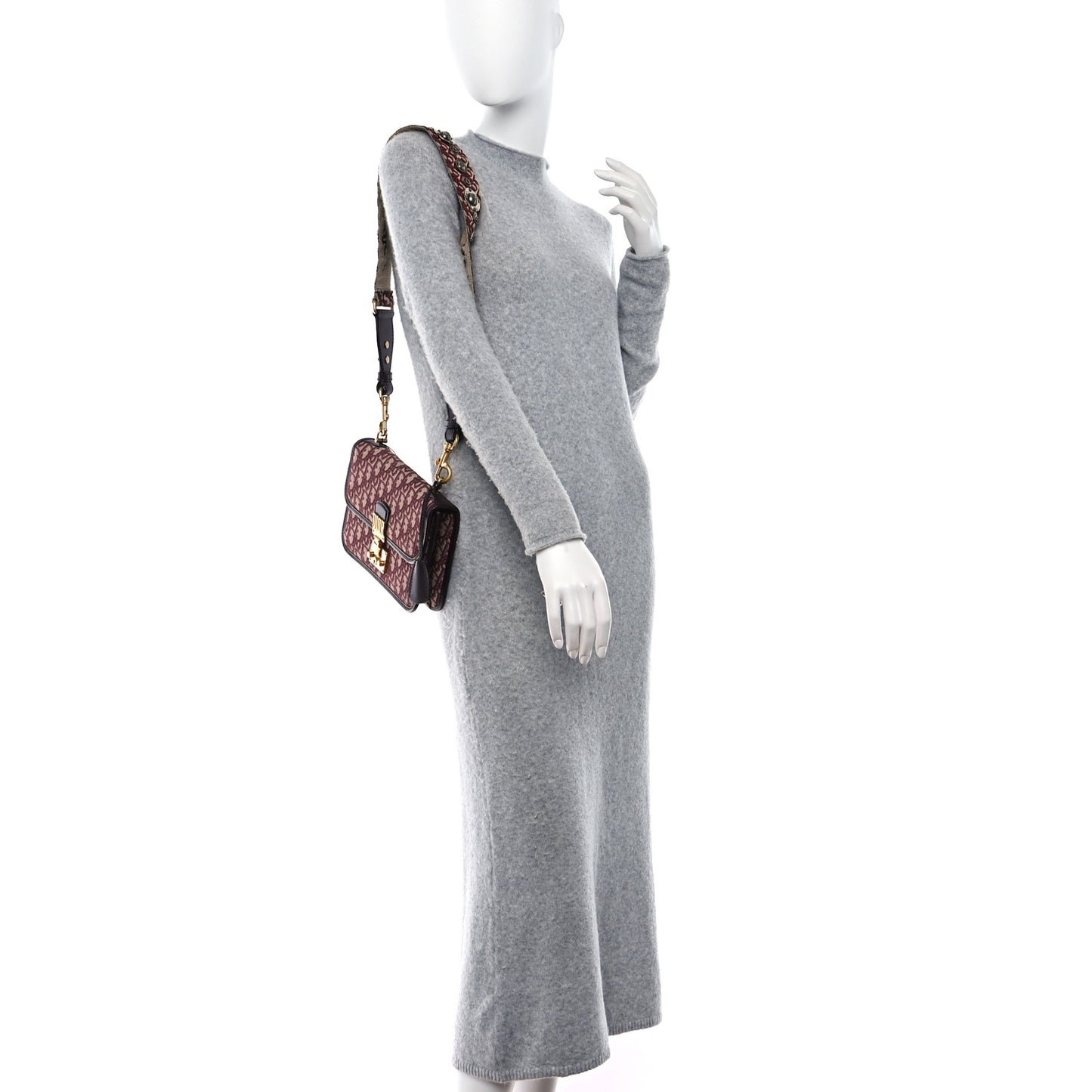 Oblique Dioraddict Flap Bag Burgundy