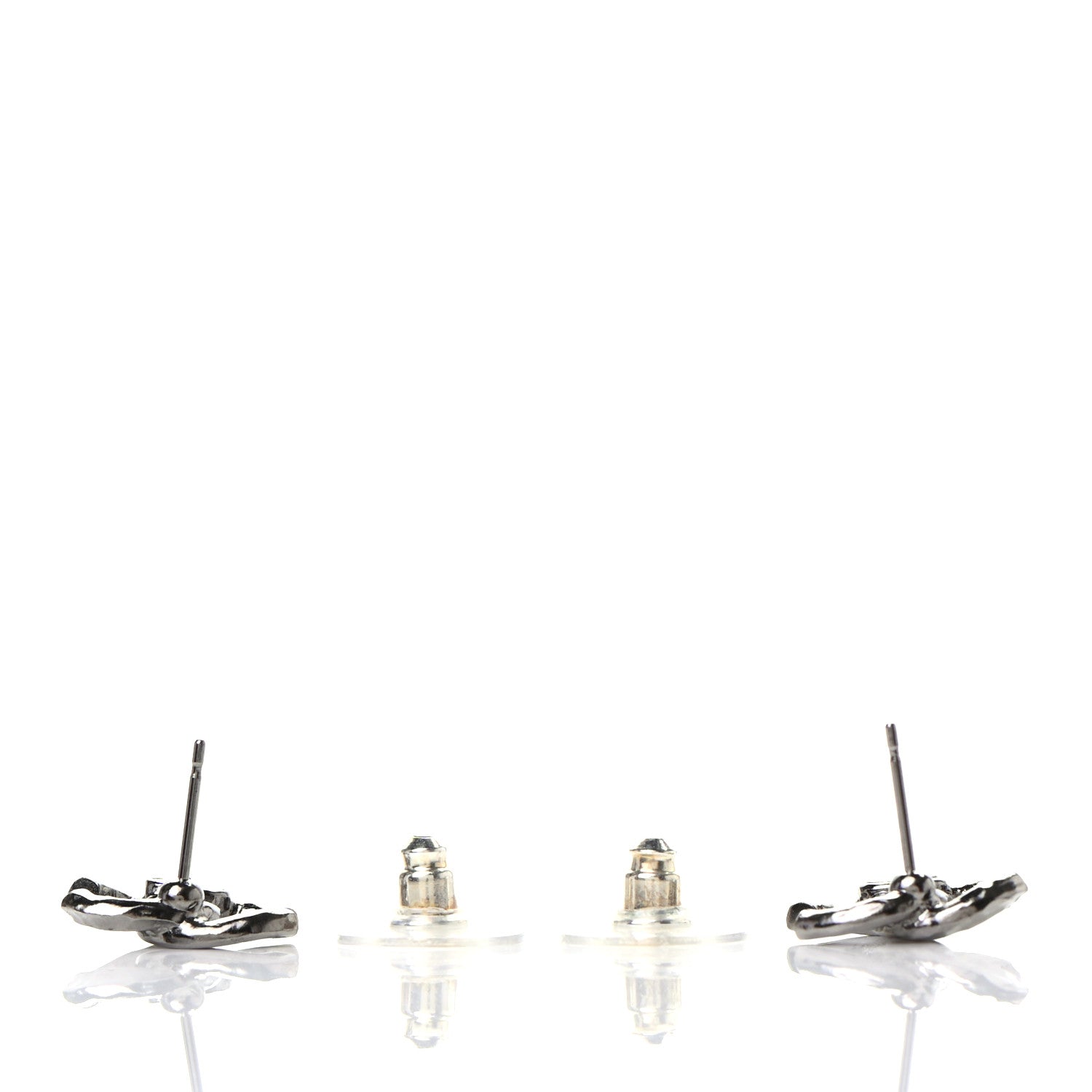 Chanel Ruthenium Crystal CC Earrings 3 of 4