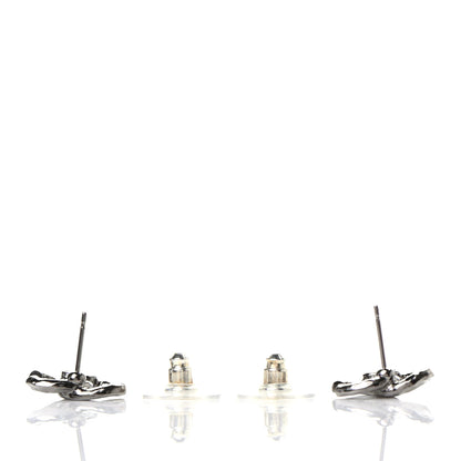 Chanel Ruthenium Crystal CC Earrings 3 of 4