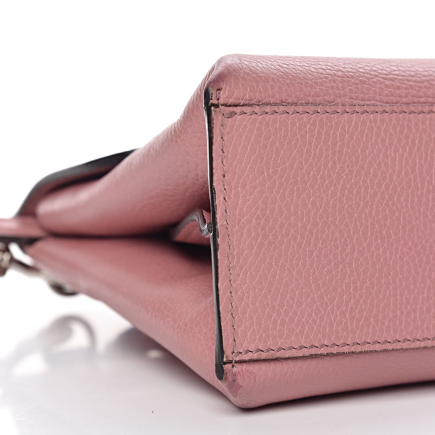 Cellarius Calfskin Small Bamboo Daily Top Handle Bag Carmine Rose
