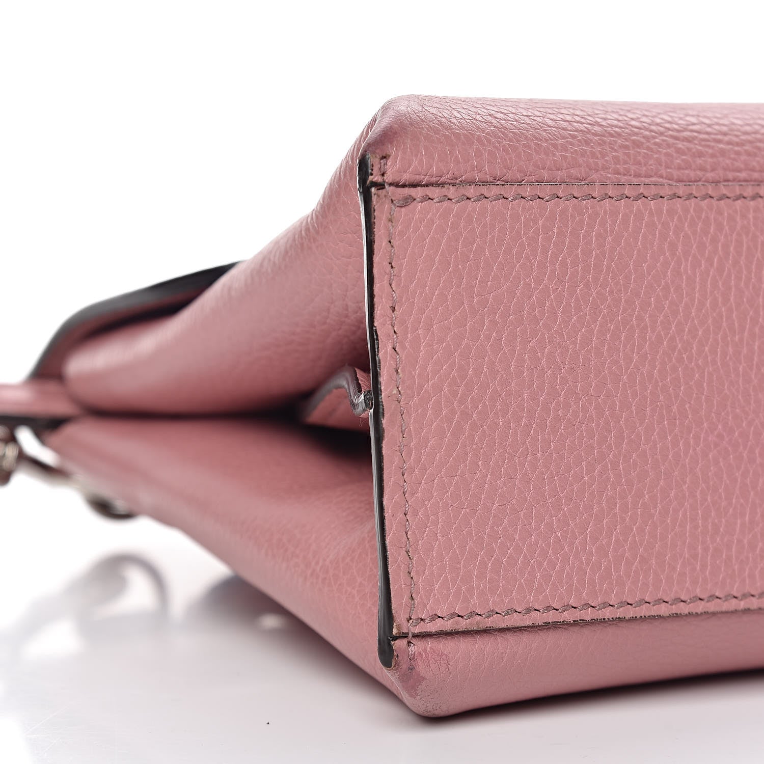 Gucci Cellarius Calfskin Small Bamboo Daily Top Handle Bag Carmine Rose 7 of 13