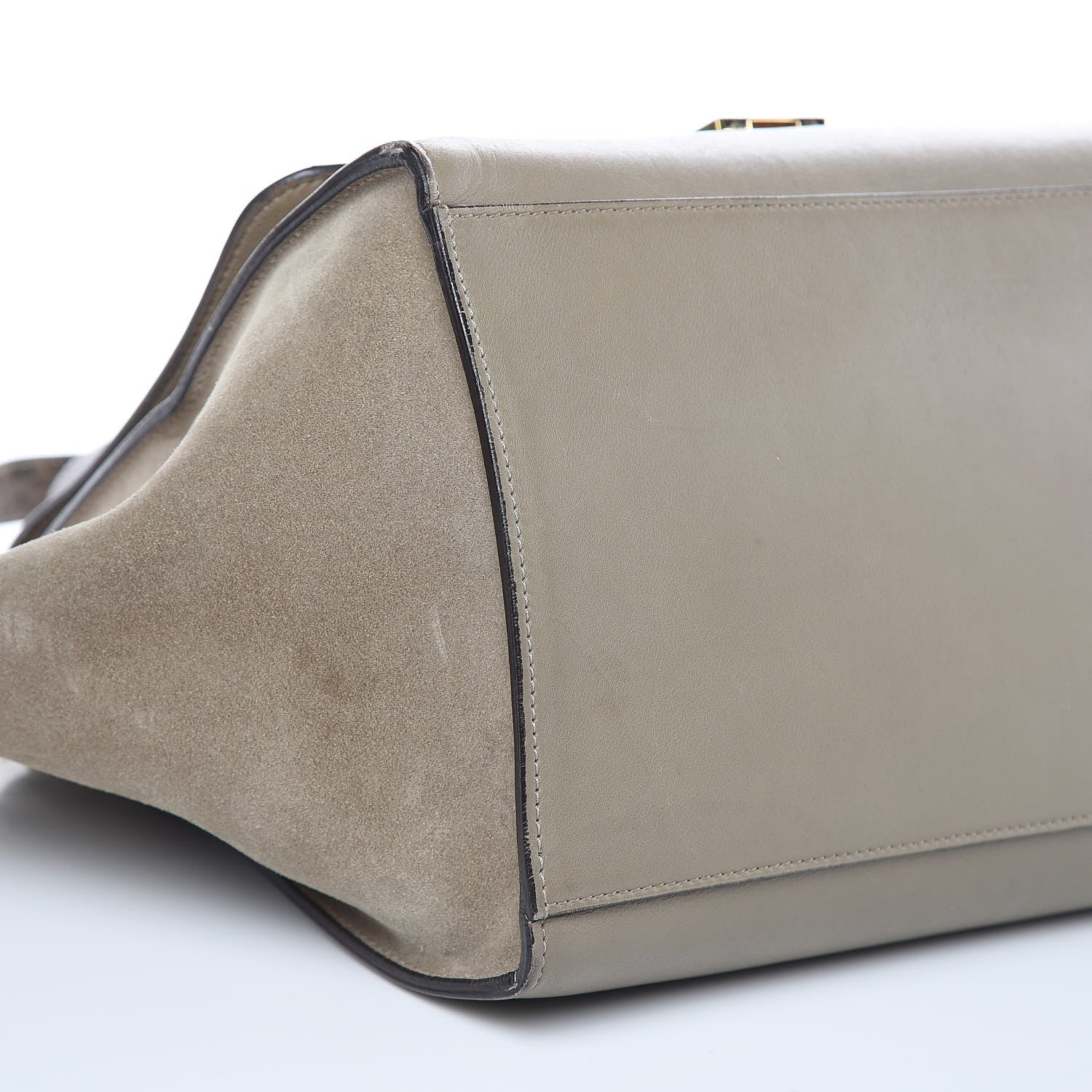 Celine Calfskin Suede Whipsnake Medium Trapeze Taupe 7 of 22