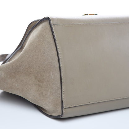 Celine Calfskin Suede Whipsnake Medium Trapeze Taupe 7 of 22