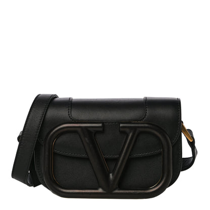 Valentino Garavani Calfskin Monochrome Small Supervee Crossbody Bag Black 1 of 11