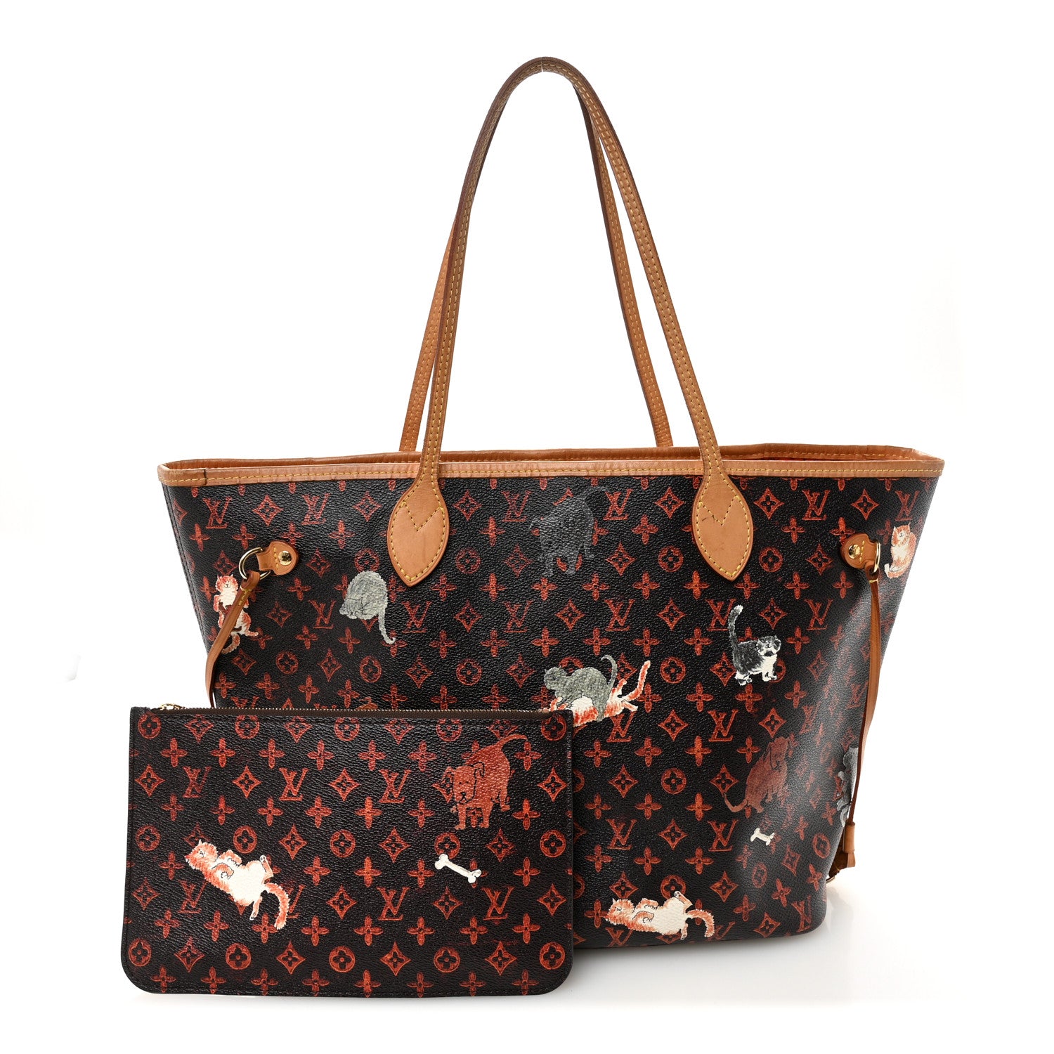 Louis Vuitton Catogram Neverfull MM Marron 3 of 12