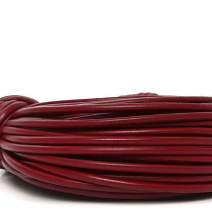 Bottega Veneta Nappa Mini Tubular Double Knot Dark Red 8 of 9