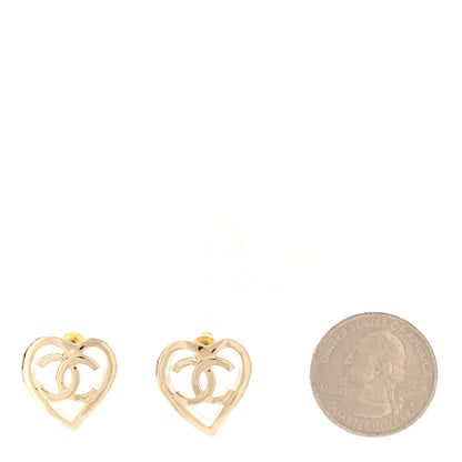 Chanel Metal CC Heart Coco In Love Earrings Gold 2 of 5