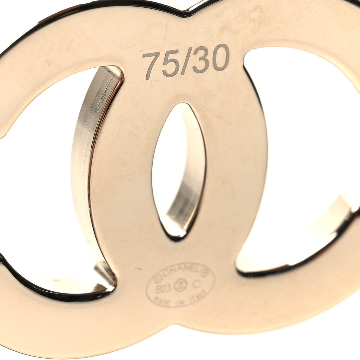 Chanel Lambskin Ruched CC Belt 75 30 Black 3 of 4