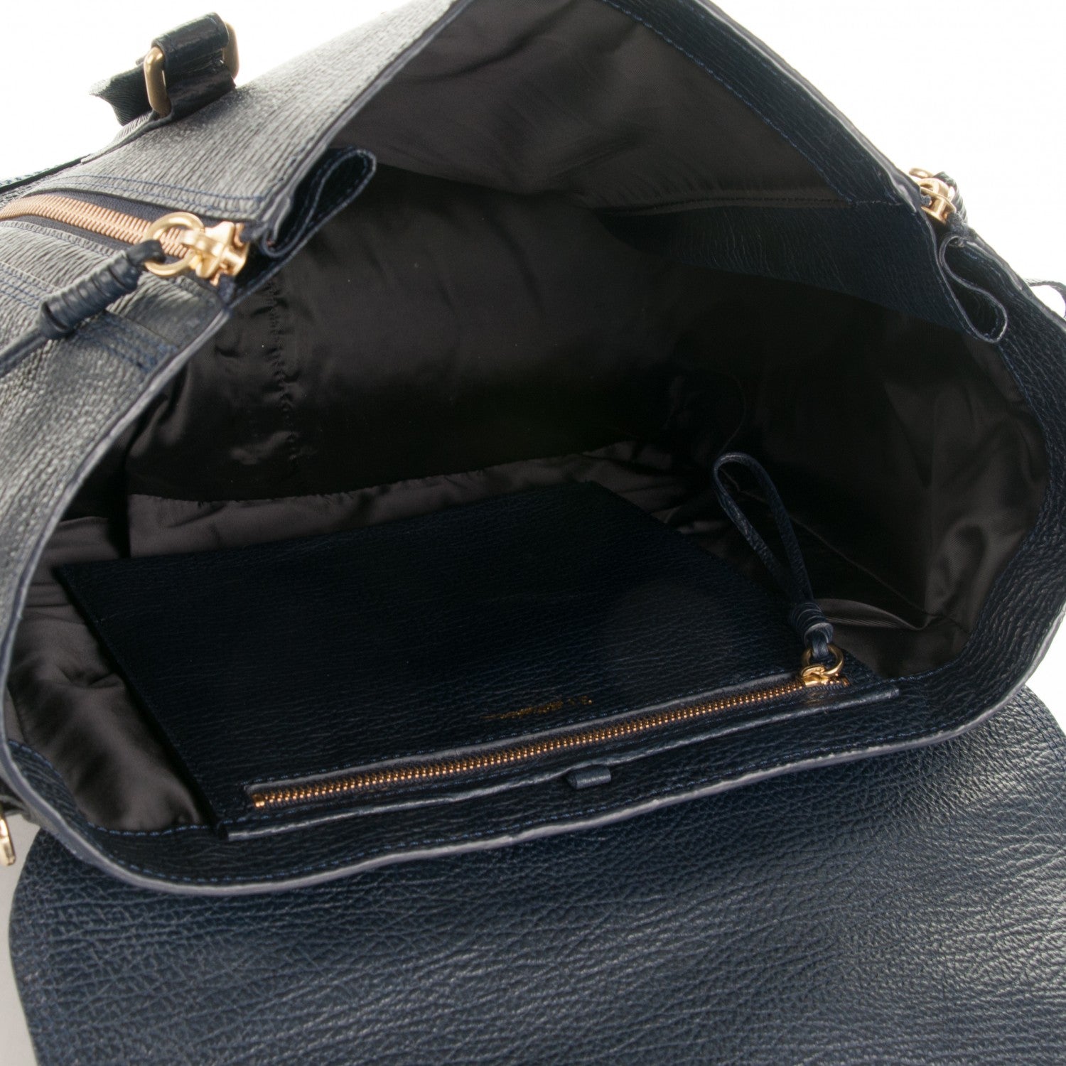 3.1 Phillip Lim 3.1 Textured Calfskin Large Pashli Satchel Ink 6 of 9