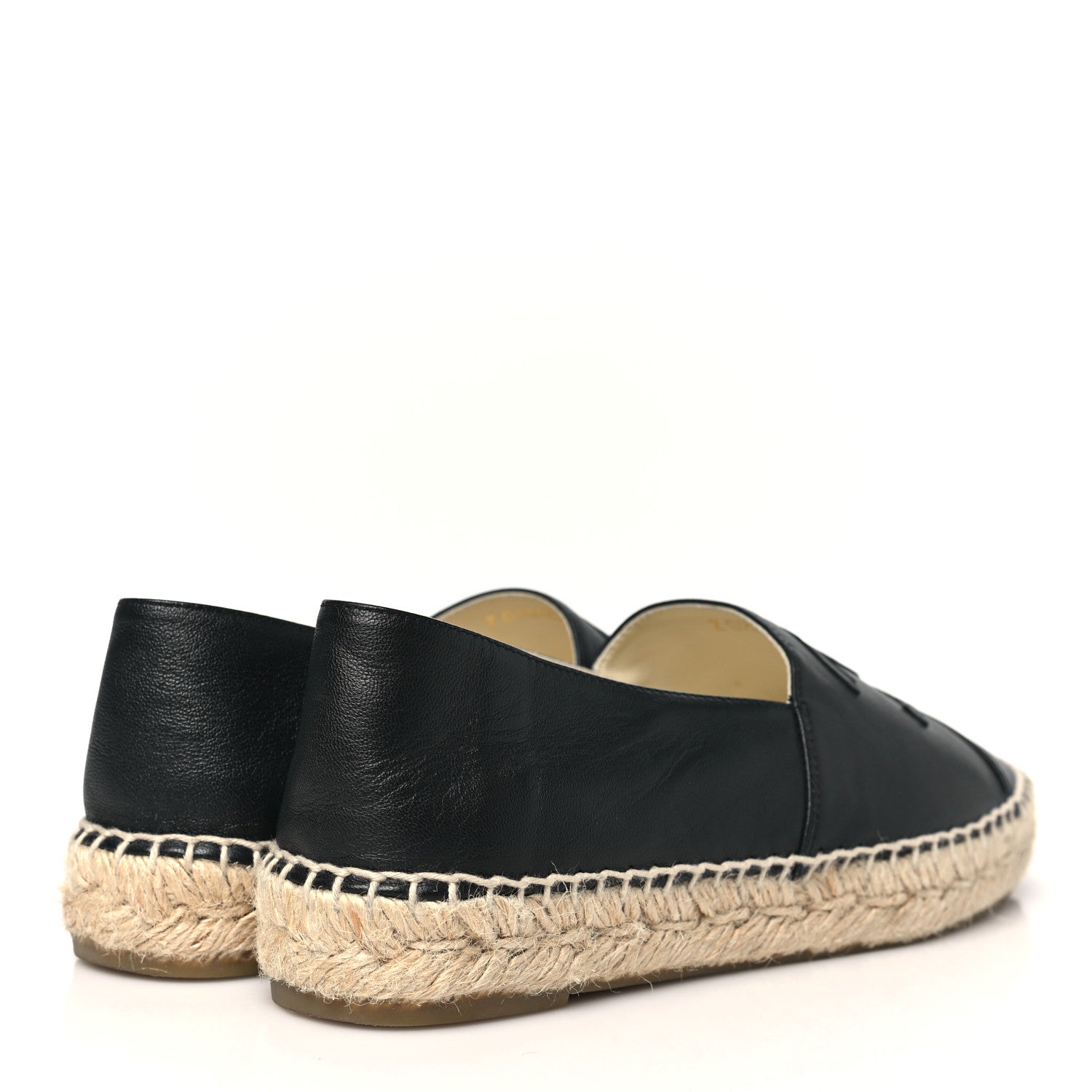 Chanel Lambskin CC Espadrilles 38 Black 5 of 11