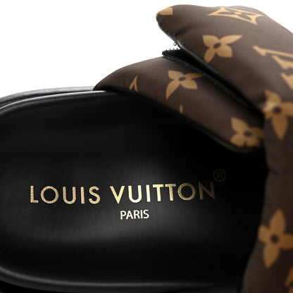 Louis Vuitton Nylon Monogram LV Pool Pillow Flat Comfort Mule 37 Cacao Brown 8 of 11