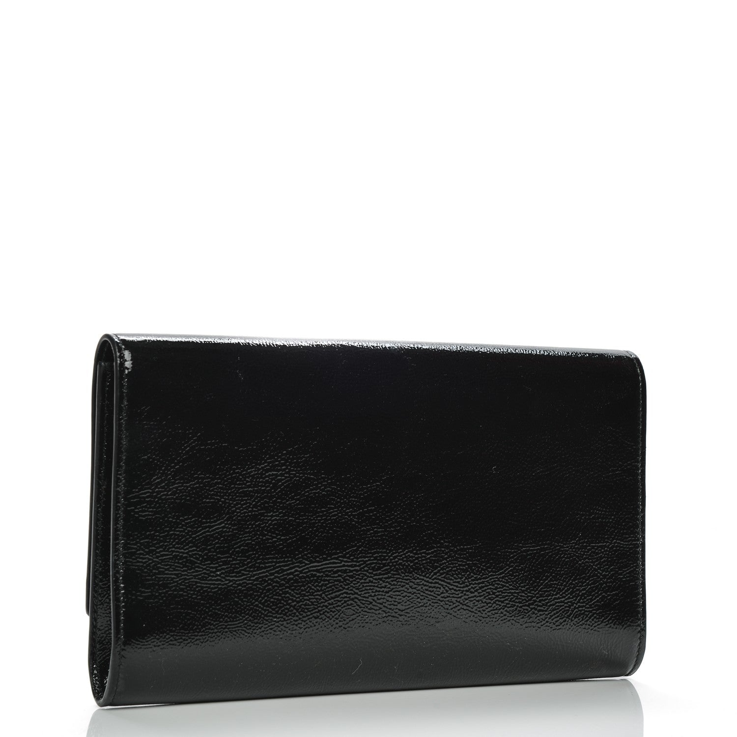 Saint Laurent Textured Patent Monogram Large Belle De Jour Clutch Black 3 of 7