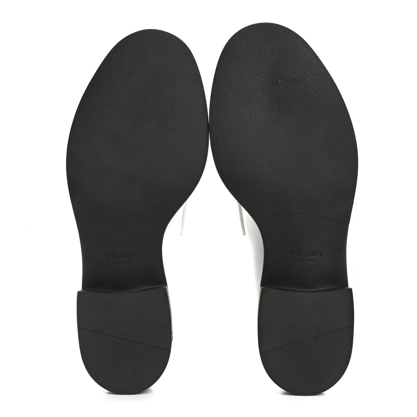 Spazzolato Metal Triangle Logo 50mm Loafers 40.5 White Black