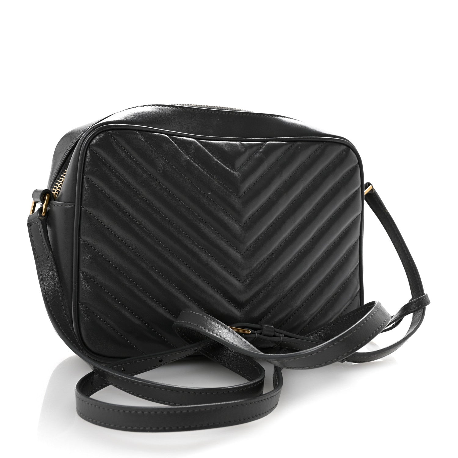 Saint Laurent Calfskin Matelasse Monogram Lou Camera Bag Dusty Grey 3 of 13