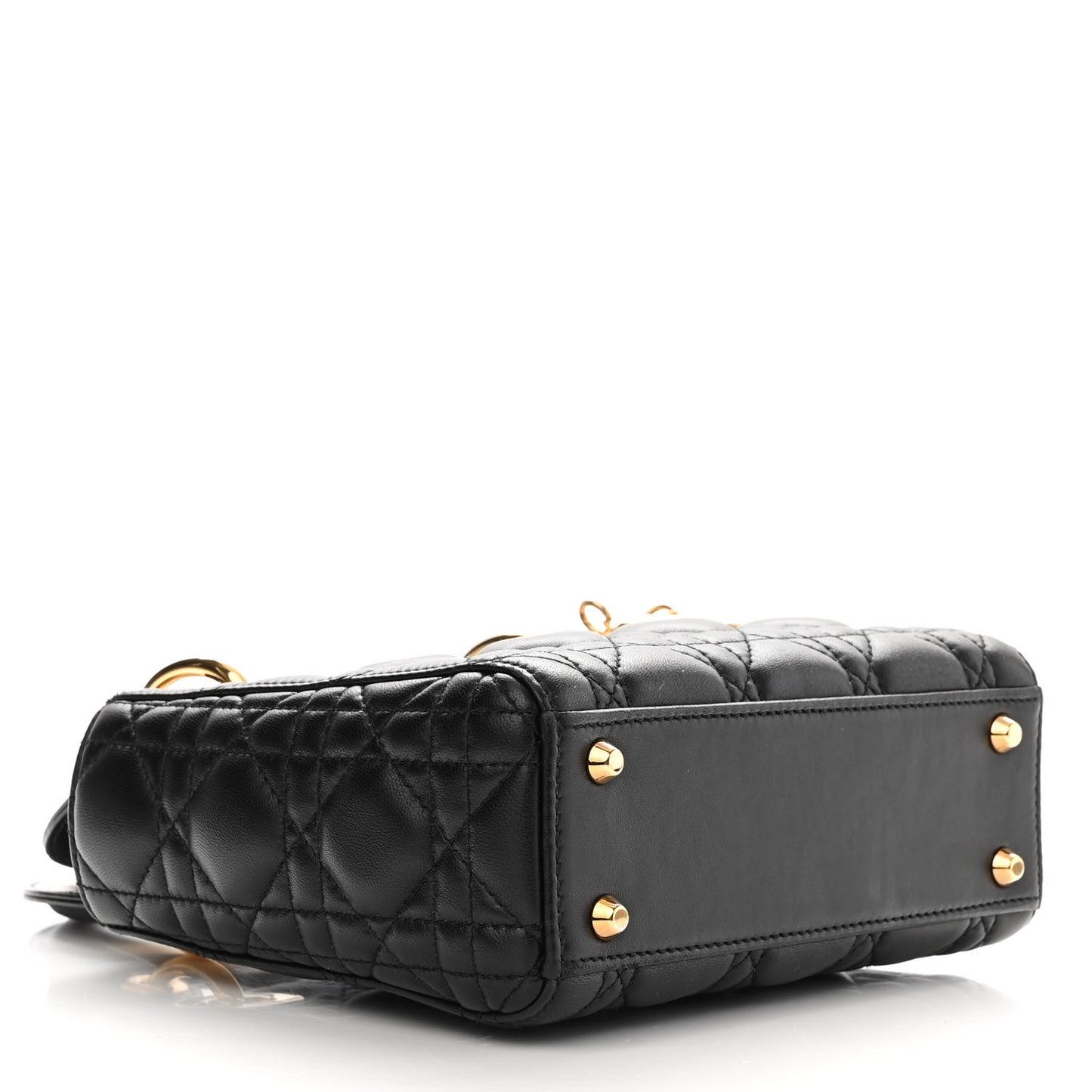 Lambskin Cannage Mini Lady Dior Black