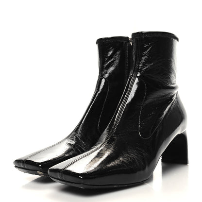 Prada Patent Naplak Tech Square Toe 55mm Ankle Boots 40.5 Black 3 of 9