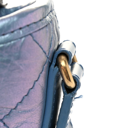 Chanel Iridescent Aged Calfskin Quilted Small Gabrielle Hobo Blue 11 of 11