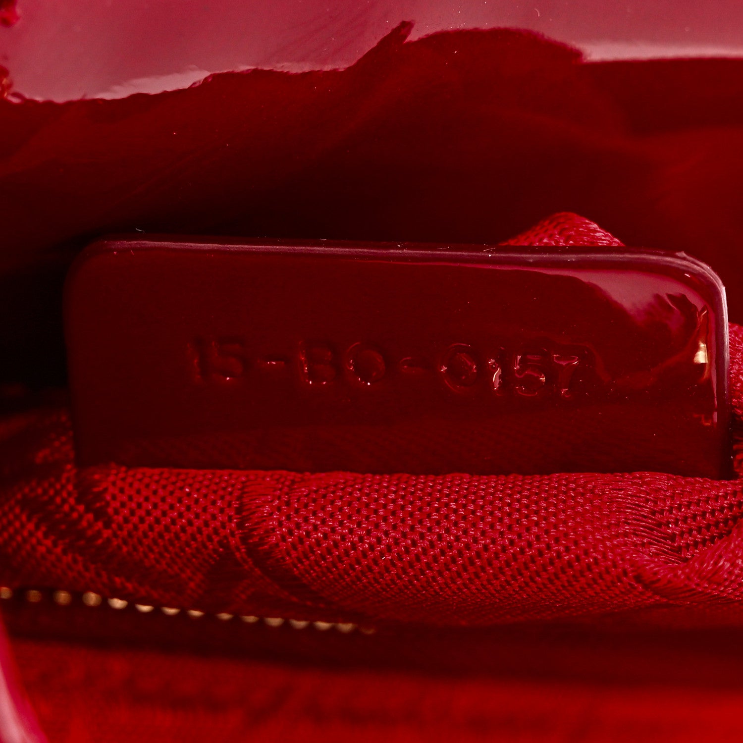 Christian Dior Patent Cannage Mini Lady Dior Red 7 of 10