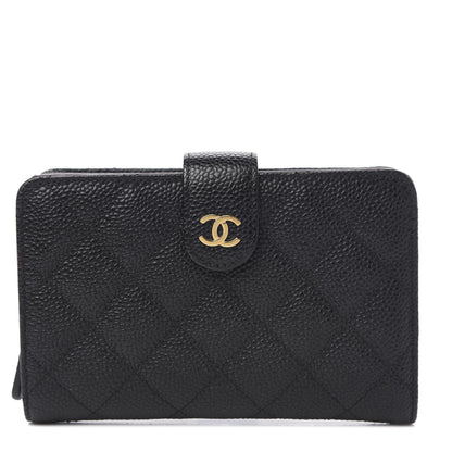 Chanel Caviar Quilted Zipped Pocket Wallet Black 1 of 9