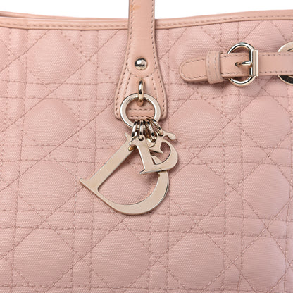 Christian Dior Coated Canvas Cannage Mini Panarea Tote Light Pink 10 of 10